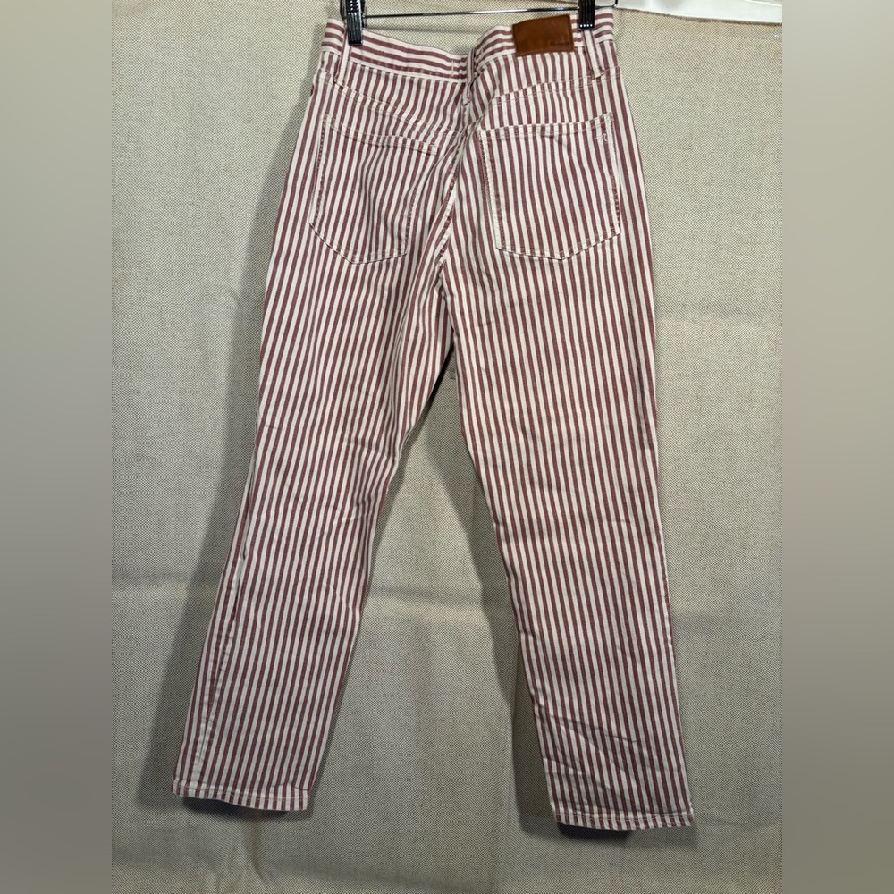 High Rise Boyfriend Jeans Madewell Red Stripe Size 26 - Picture 6 of 6